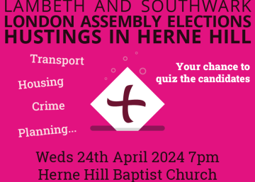 Lambeth and Southwark London Assembly elections - Herne Hill hustings 2024
