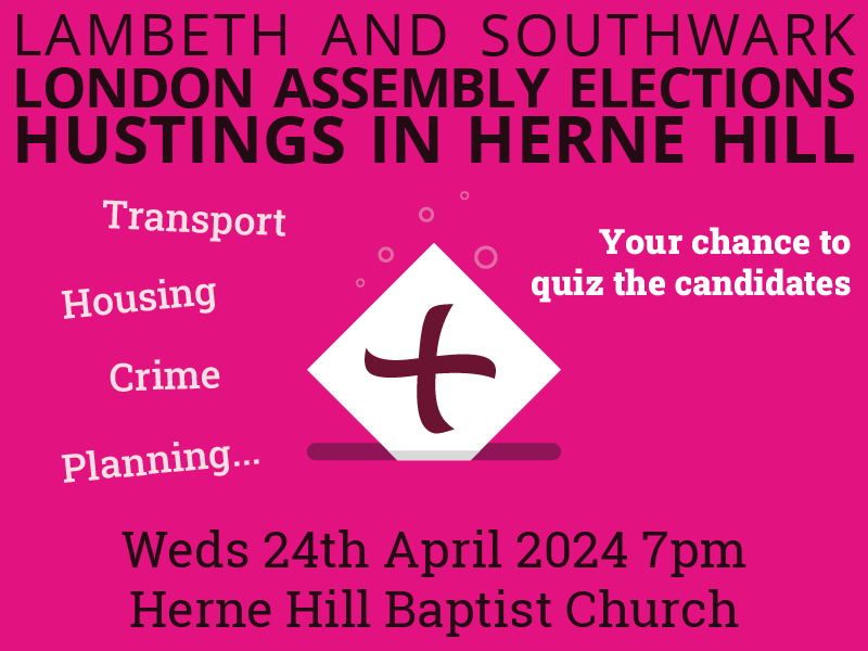Lambeth and Southwark London Assembly elections - Herne Hill hustings 2024